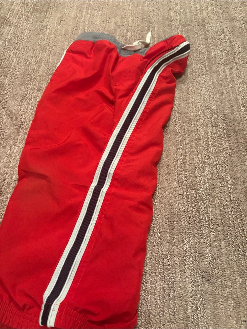 Kids Khaki, Red and Navy Casual Bottoms Trio. Brands Gap, Oshkosh, and Gymboree.